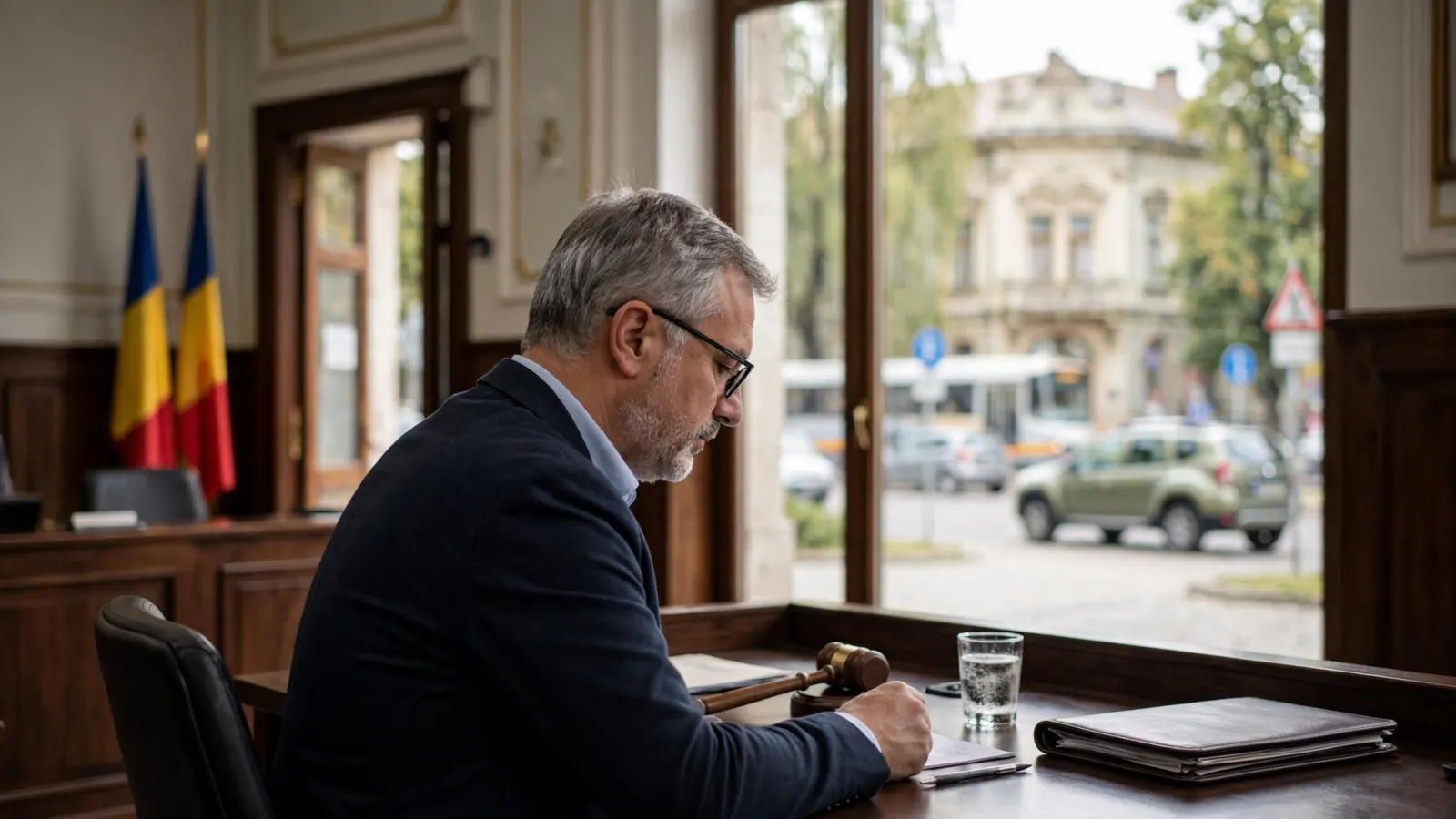Traian Stoia, fost viceprimar al Timișoarei, în timpul unei ședințe de consiliu local