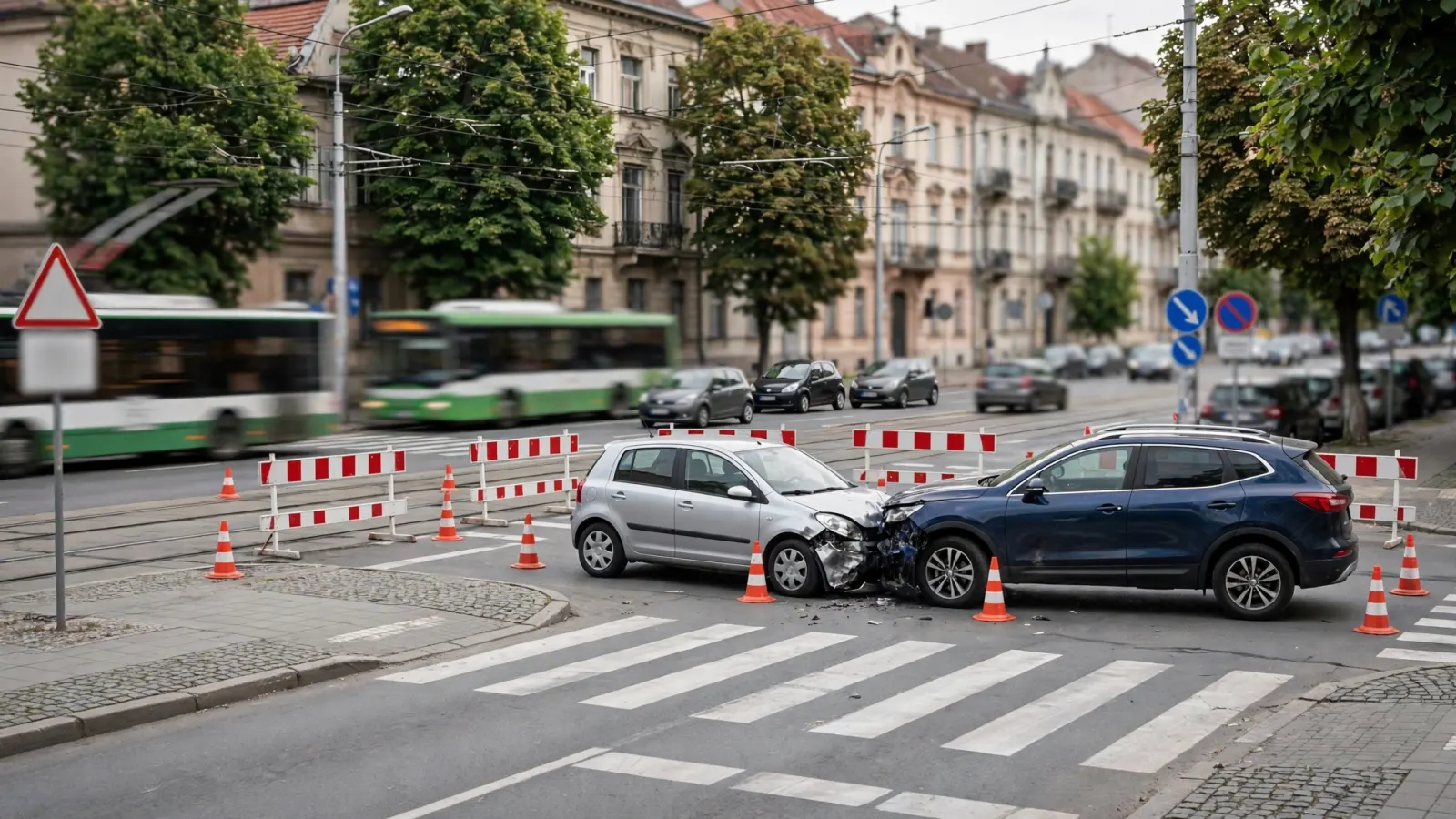 Intersecția dintre Calea Chișodei și Calea Șagului din Timișoara, locul unui accident rutier
