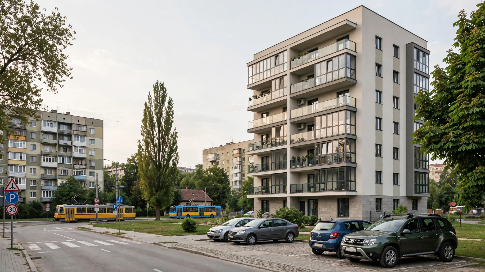 Bloc de apartamente nou construit într-un cartier rezidențial din Timișoara