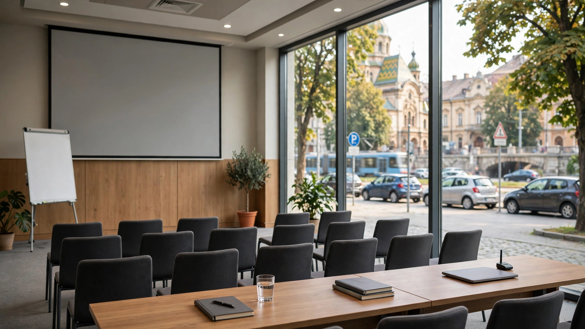 Sală de curs pentru un seminar de fiscalitate organizat de CCIA Timiș