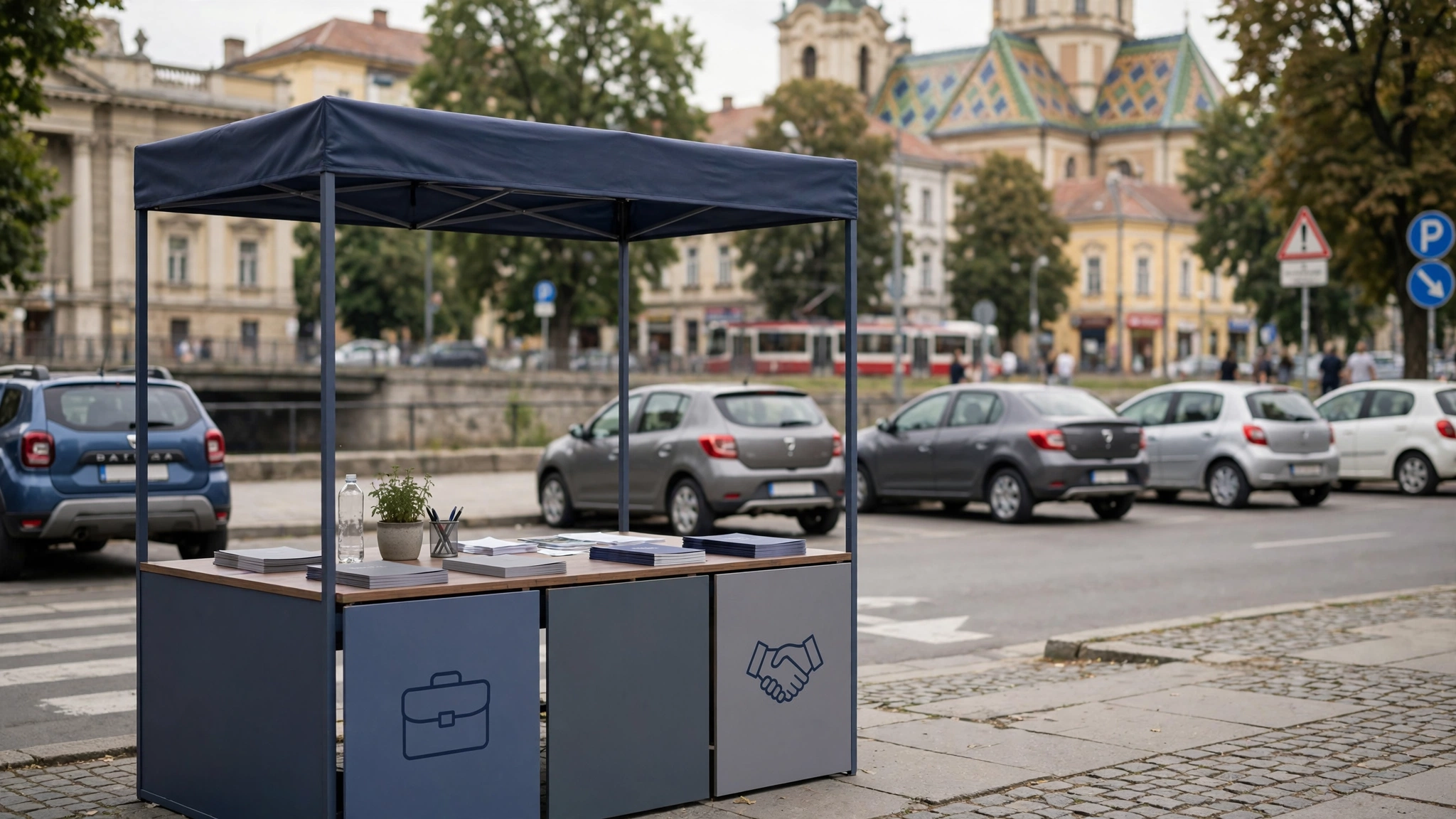 Stand de prezentare la evenimentul Angajatori de TOP Timișoara