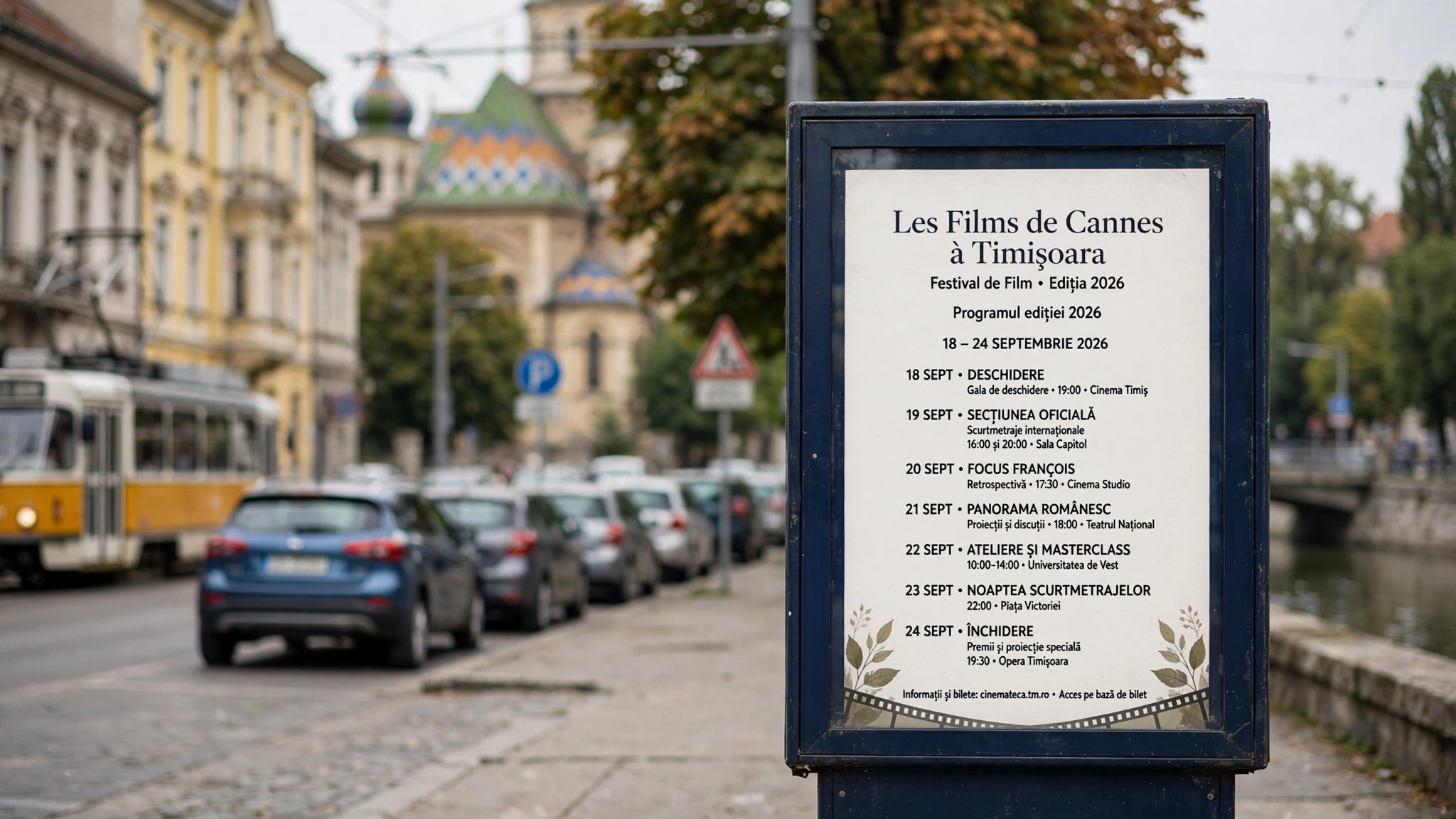 Afiș al festivalului Les Films de Cannes à Timișoara cu programul ediției 2026