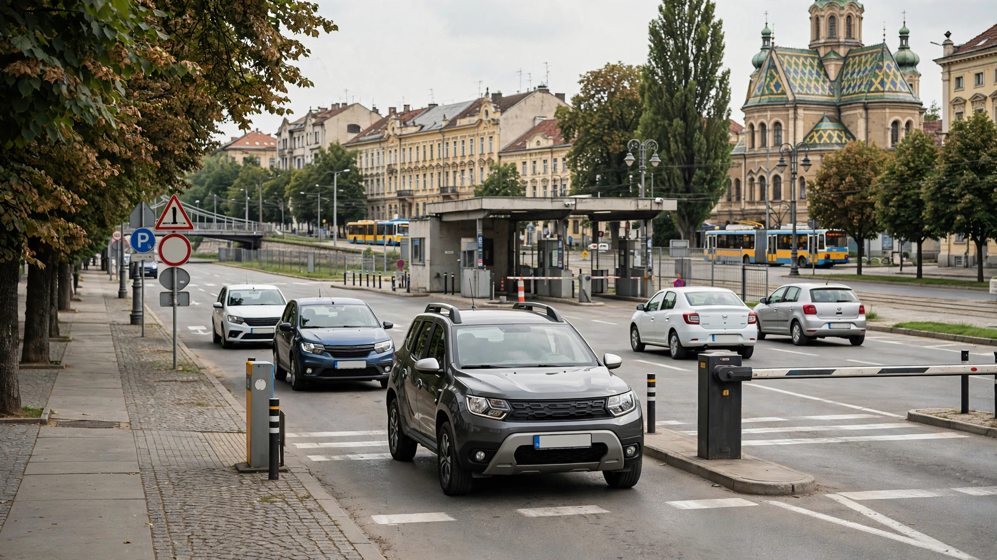 Punctul de Trecere a Frontierei Moravița, unde a fost depistat autoturismul căutat de autoritățile slovace