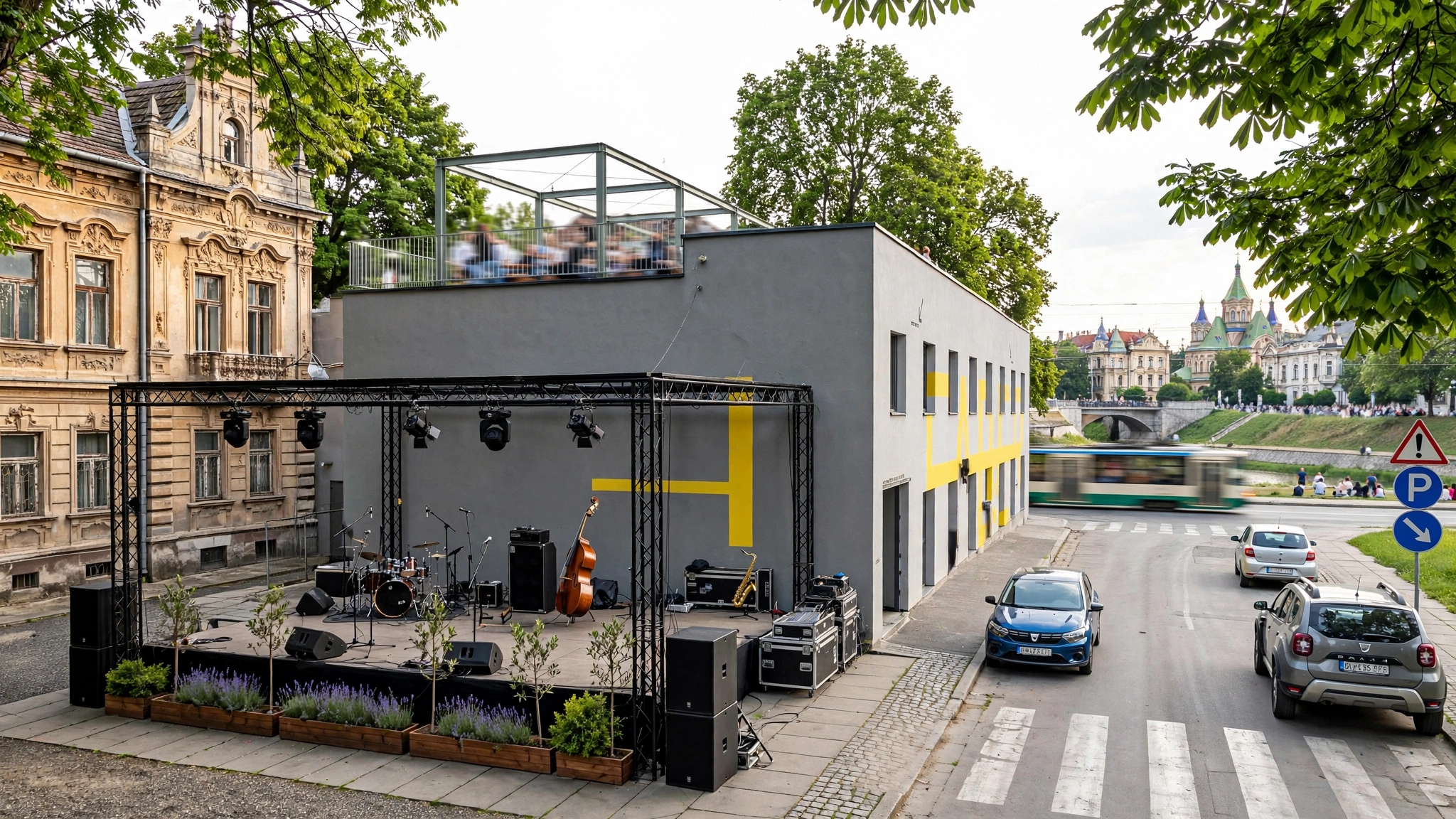 Scenă de concert la FABER din Timișoara, în cadrul festivalului JAZZx Forward