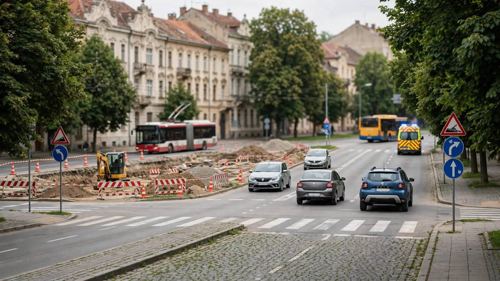 Intersecția dintre Drumul Boilor și Varianta de Ocolire Timișoara Sud, unde va fi construit pasajul subteran