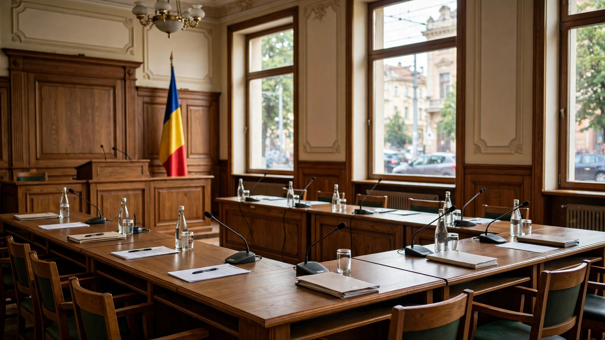Sala de ședințe a Consiliului Județean Timiș