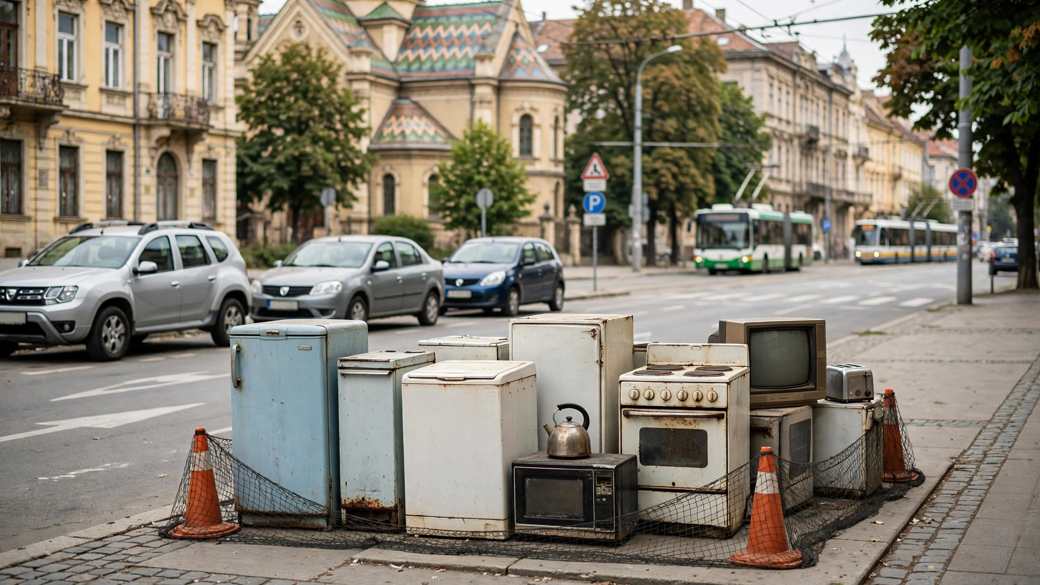 Aparate electrocasnice vechi pregătite pentru colectare la un punct de reciclare